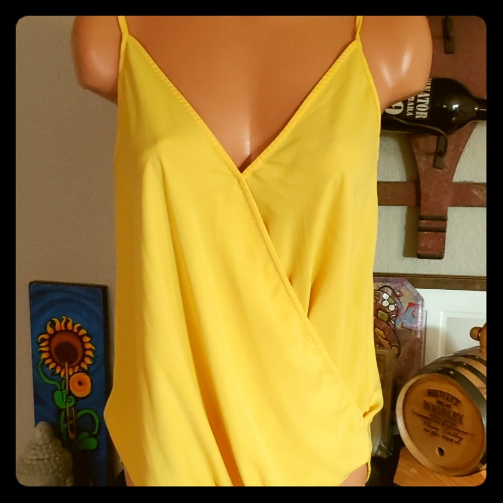 BOHO yellow tank top